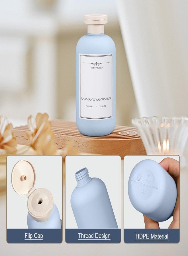UMETASS 6.8oz Travel Bottles for Toiletries, Empty Plastic Squeeze Bottles with Flip Cap, Lotion Container for Toiletries Travel Size Shampoo and Conditioner (3 pack, bule) - Image 3